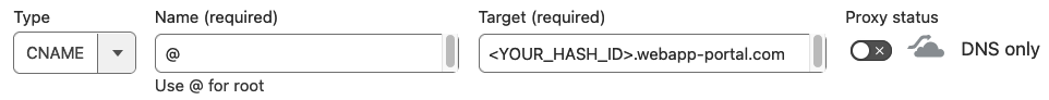 Cloudflare: Flattened CNAME at root level