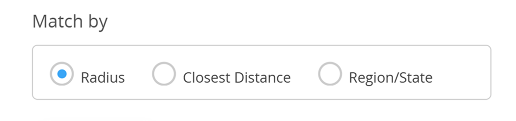 Opciones de Geo-Fencing 