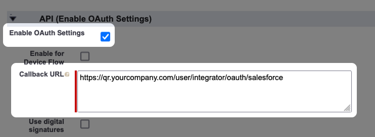 Screenshot: Highlighted Connected App Name and Contact Email