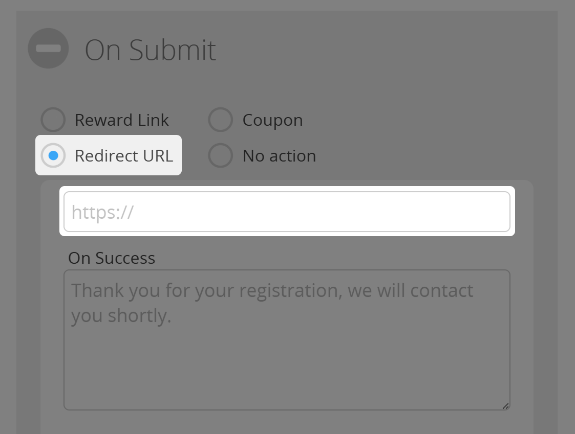 Redirect URL