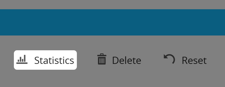 Screenshot of button "Statistics" on Import Page 
