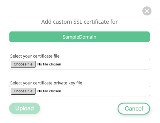 Custom SSL Certificate Popup
