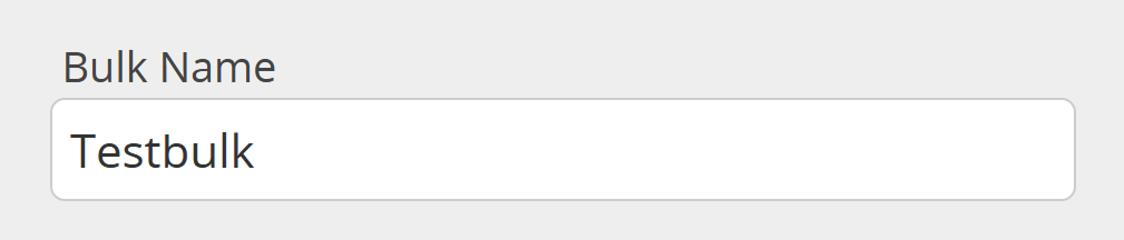 Captura de pantalla del campo de entrada "Nombre del bulto" para las URL de destino en Generador masivo de códigos QR 
