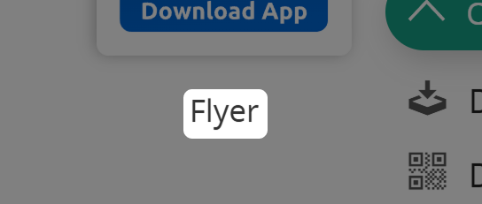 Screenshot des Mediums "Flyer" in der QR Code Übersicht.  