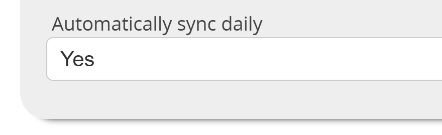 Sincronización automática de tarjetas de visita