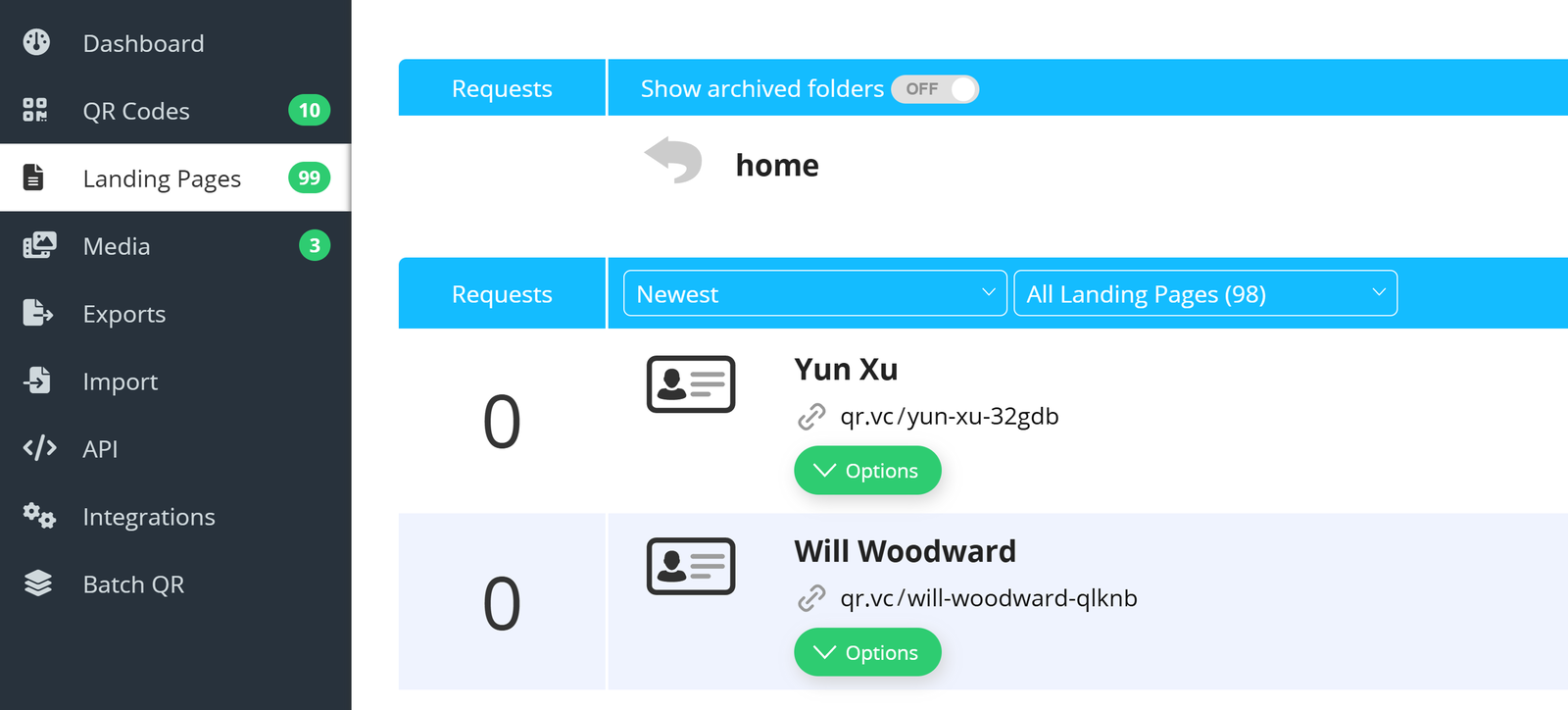 Contactos importados