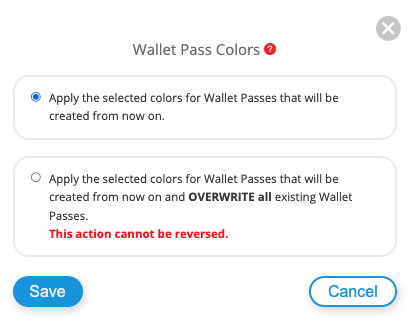 Wallet Pass Colors Popup 