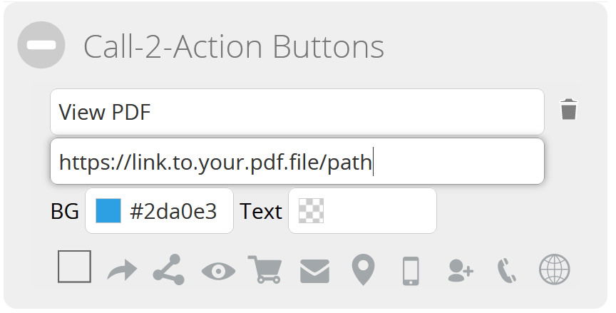 C2A Button editor