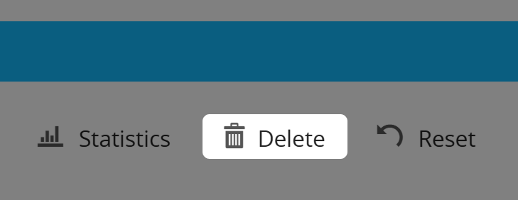 Screenshot of button "Delete" on Import Page 