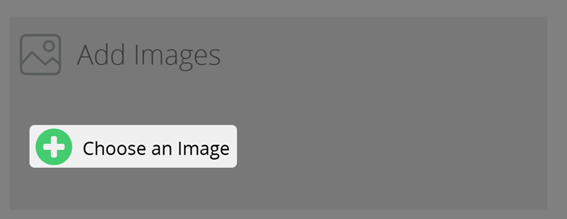 Highlighted button "Choose an Image" in Landing Page Editor.Highlighted button "Choose an Image" in Landing Page Editor.