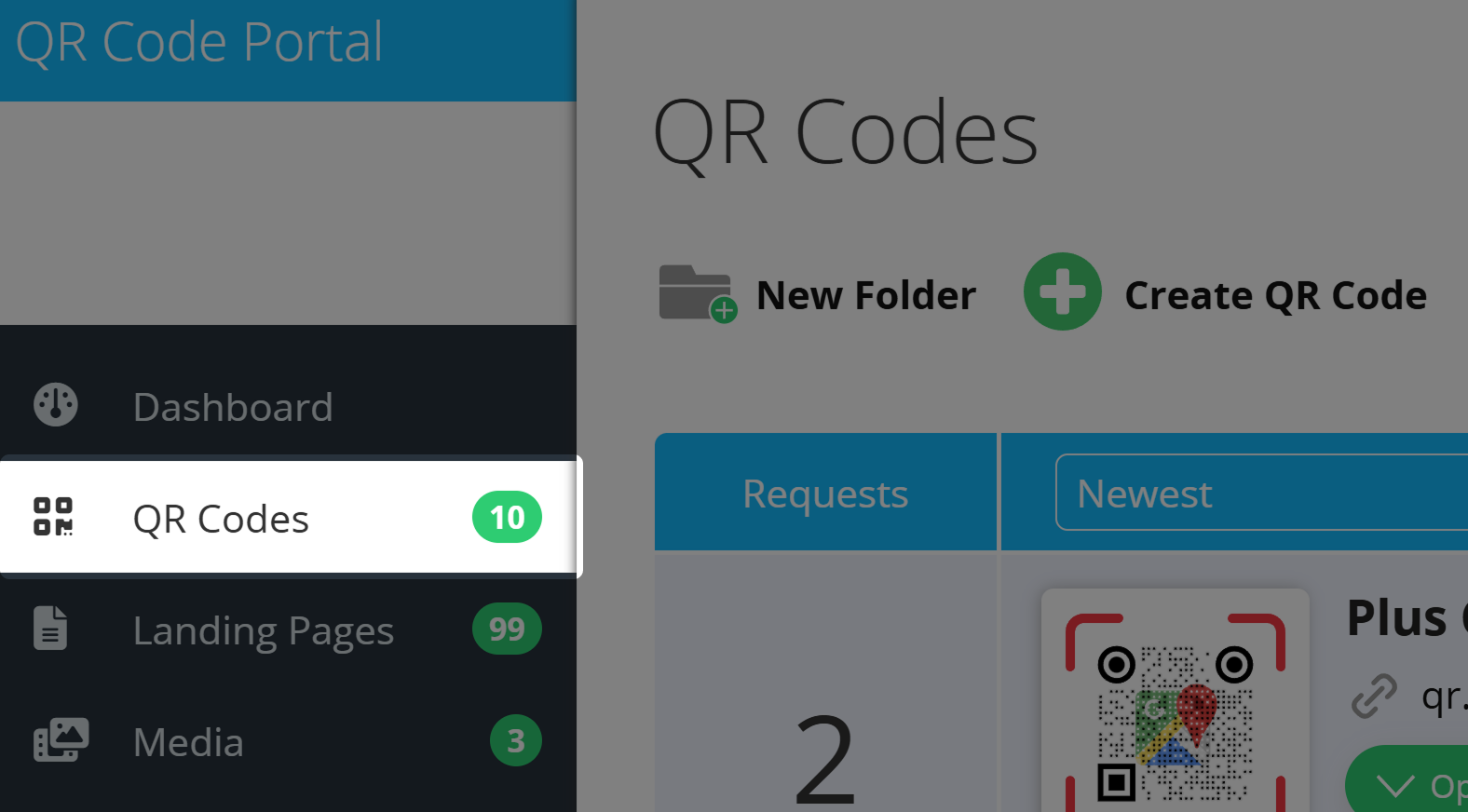 QR Code section