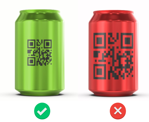qr code auf einer Verpackung