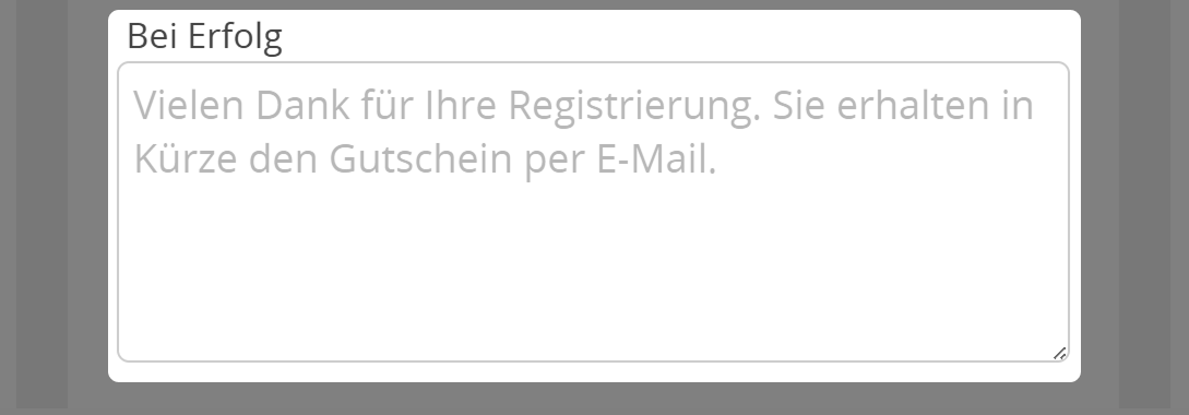 Erfolgsmeldung