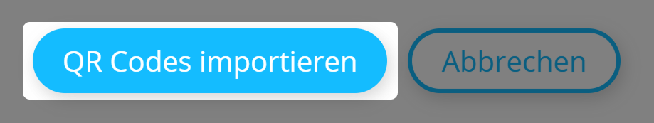 Screenshot der Schaltfläche "QR Codes importieren" beim Importieren von QR Codes 